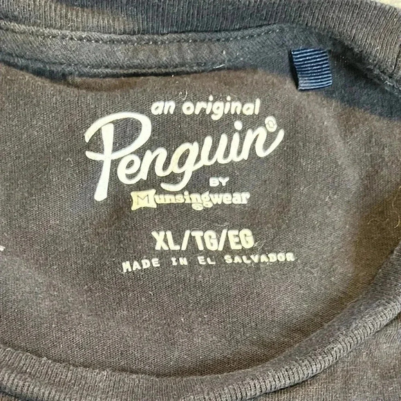 Original Penguin Mens Black Santa Claus Graphic Tee Shirt - Picture 3 of 3